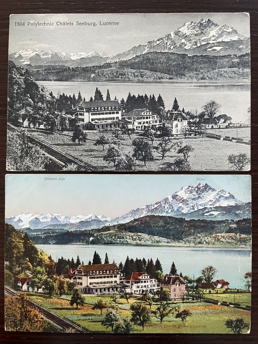 Cartoline postali: LUZERN Seeburg, The Polytechnic Chalets, 5 Ansichtskarten – Usato da Wald ZH venduto da TLILEF 5