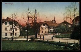 AK Bätterkinden, Ortsansicht mit Kirche und Häusern