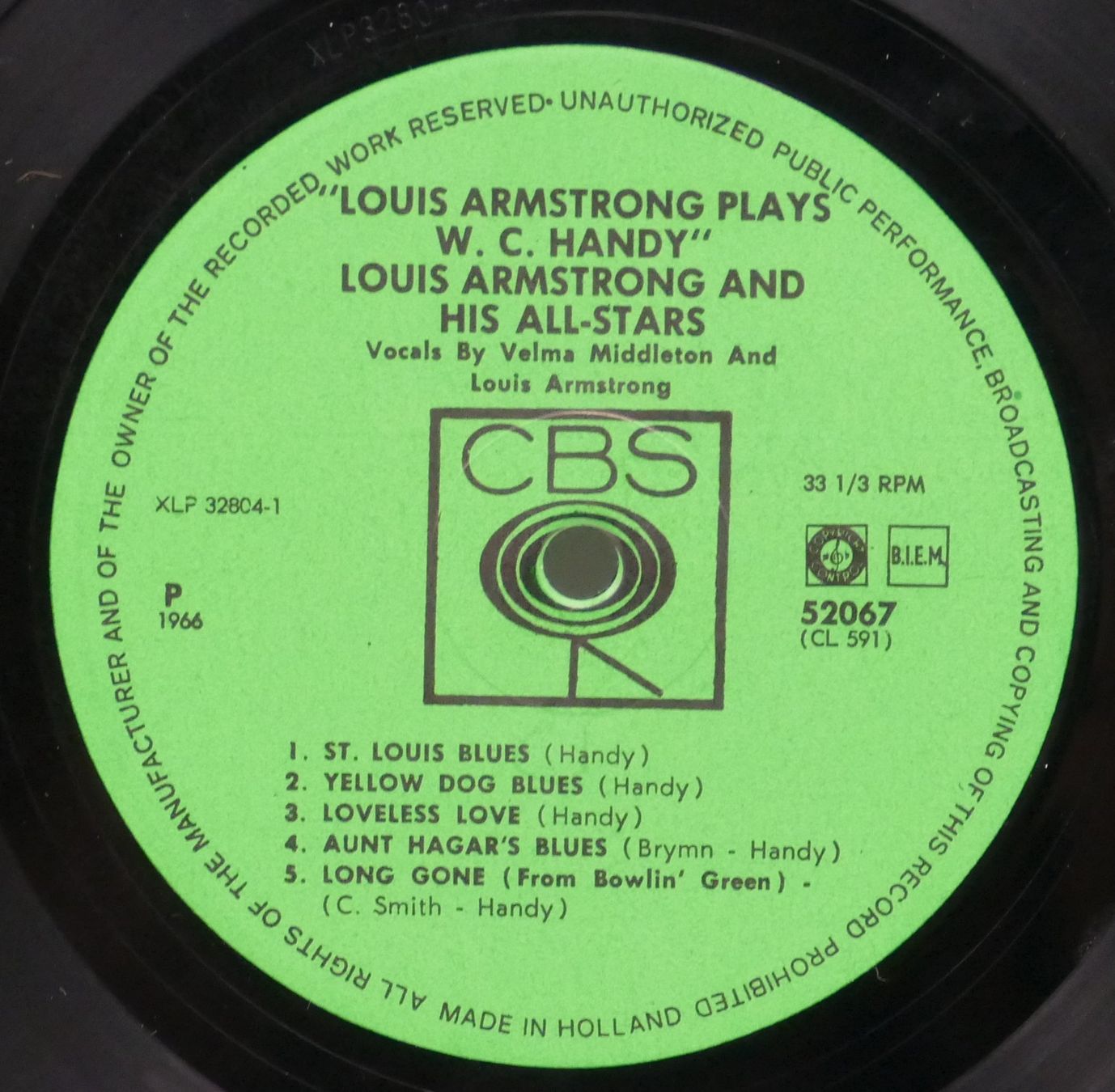 Dischi in vinile: Louis Amstrong - plays W.C. Handy – Usato da Hochdorf venduto da Sukram58 3