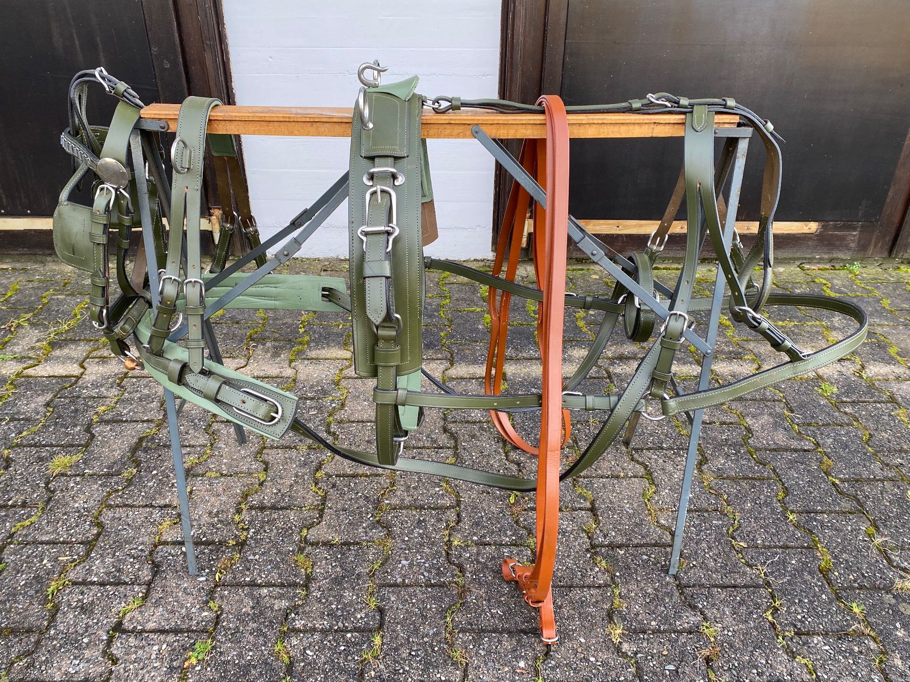 Carrozze: schönes dunkelgrünes Shettygeschirr – Usato da Feldbach venduto da Fea1 1