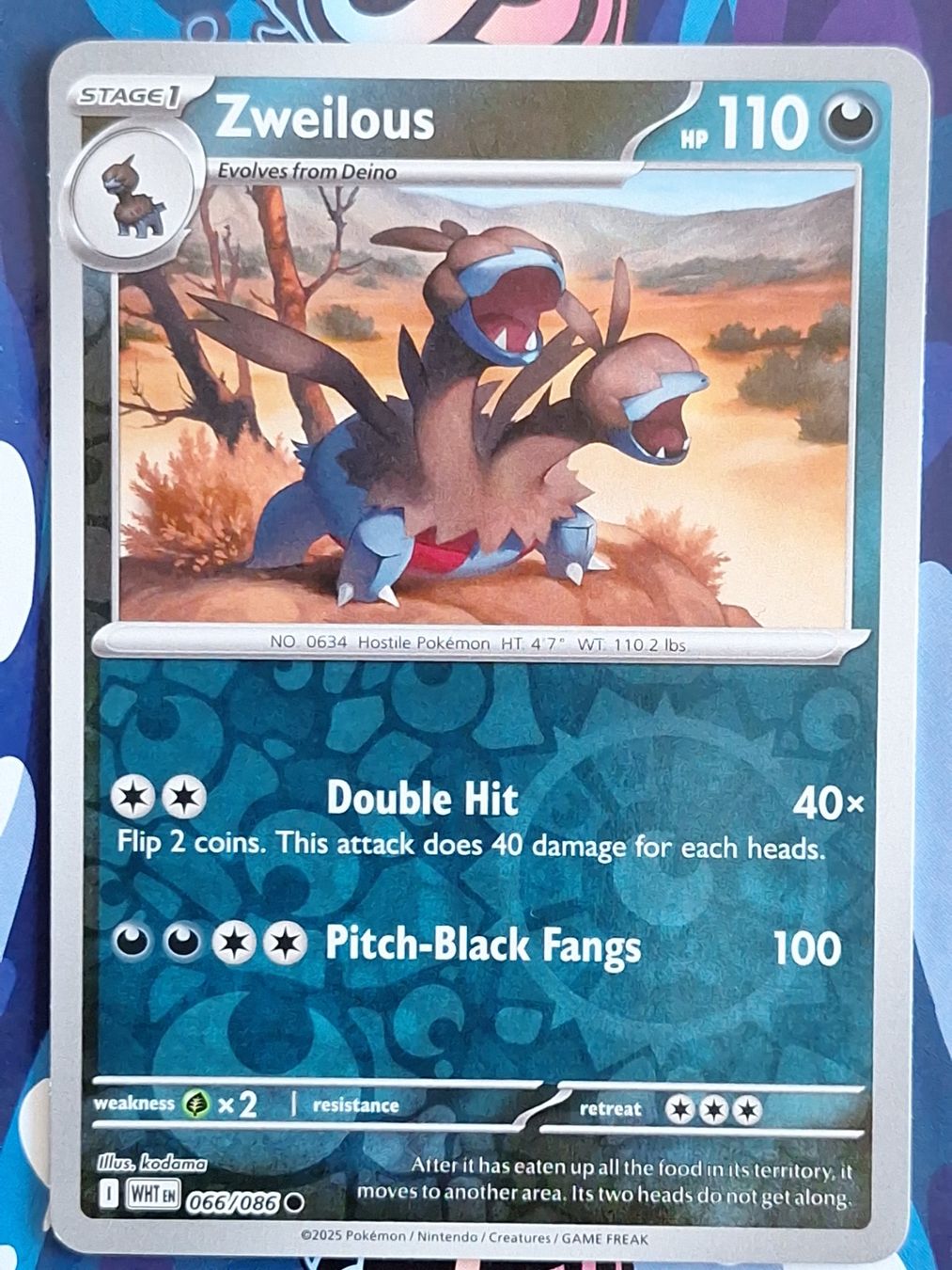 Pokémon Carte collezionabili: Zweilous - Reverse Holo Pokemon White Flare - #7.5 – Usato da Altstätten SG venduto da GGsGameshop