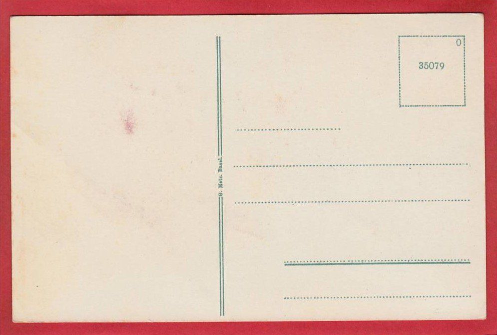 Cartoline postali: BASEL EMIGRANTENHAUS K. THOMMEN-VOGT, BAHNHOF – Usato da Grüningen venduto da Kartenlaube 1