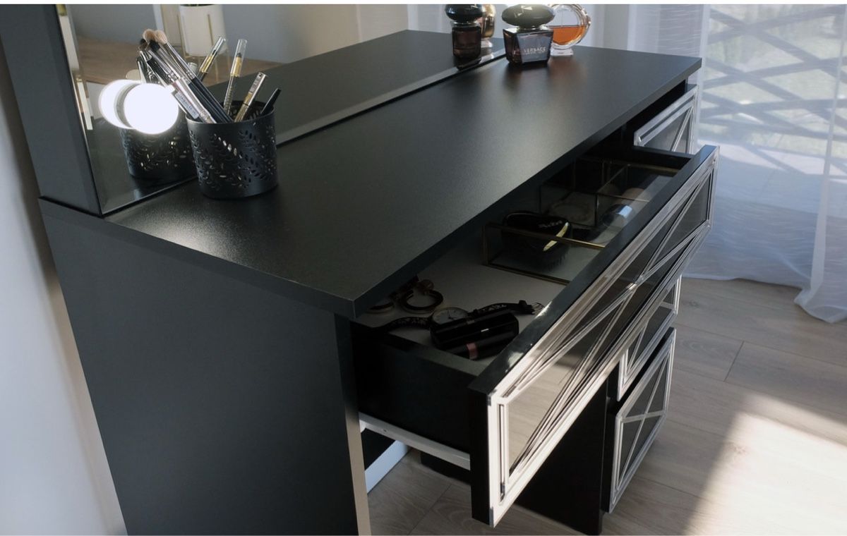 Tavoli da trucco: Schminktisch SET Modern Black – Nuovo e nell'imballaggio originale da St.Gallen venduto da eleganter 2