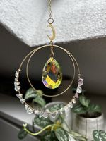 Suncatcher Kristall-Anhänger und Mond - Neuwertig!