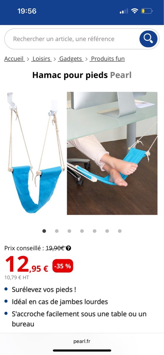 Amache: Hamac pour pieds Pearl bleu neuf – Usato da St-Prex venduto da mar_f6t6 1