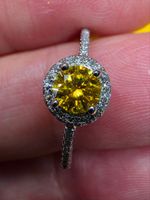 Bague argent avec diamant de moissanite 0,5 ct certifié GRA
