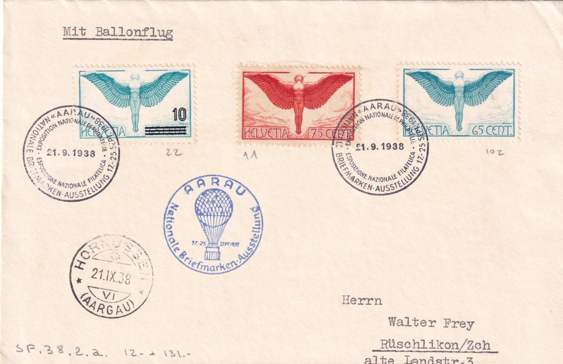 Alle Briefmarken: Luftpost Ballonflug – Gebraucht aus Birsfelden von chr_yq2g