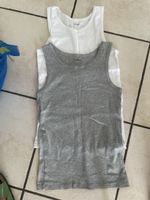 2 Tezenis TopsUnterhemden, Achselshirts, Grau/Weiss, Gr.140