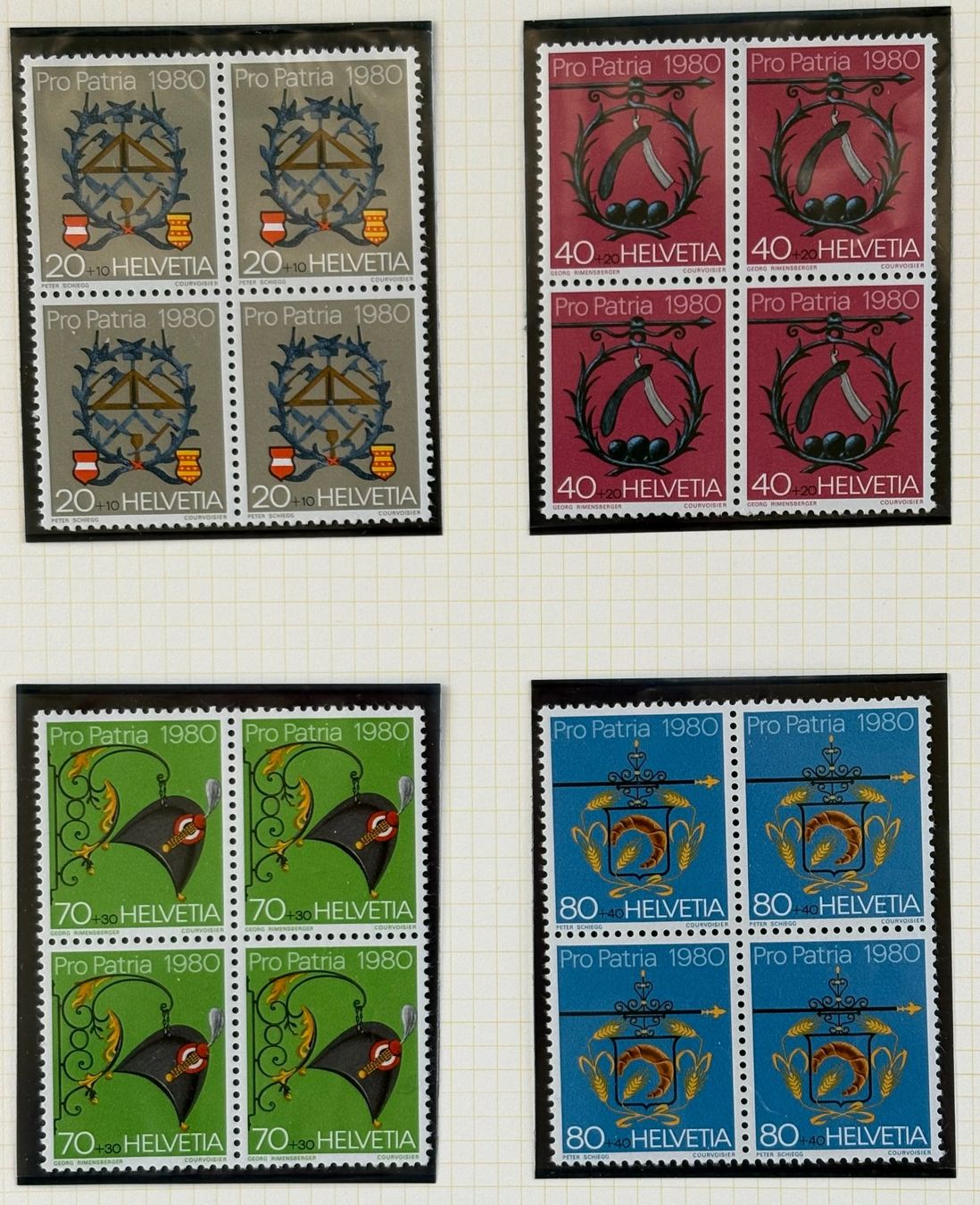 Tutti i francobolli: LOT4 ER BLOCKS BRIEFMARKEN SCHWEIZ NEU – Nuovo (secondo la descrizione) da Ostermundigen venduto da Heavenmaus75