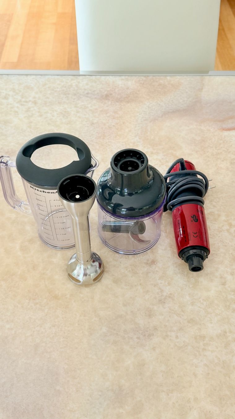 Kitchenaid Elettrodomestici da cucina: KitchenAid Stabmixer Set Empire Rot Zerkleinerer Mixbecher – Usato da Zürich venduto da sr.zurich 1