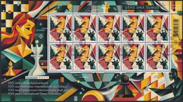 2024, Nr.2001 Zierbogen (Weltschachverband) mit ET-Stempel.