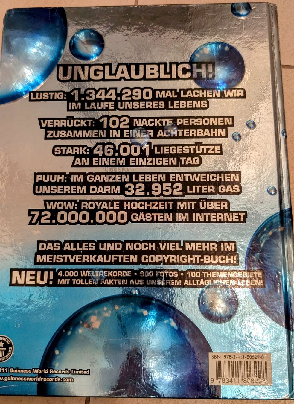 Libri: Guinness World Records 2012 - Das Buch der Rekorde – Usato da Ganterschwil venduto da Nike18 1
