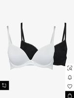 SONIA PLUNGE BRA 2 PACK - Push-up BH - black/white
