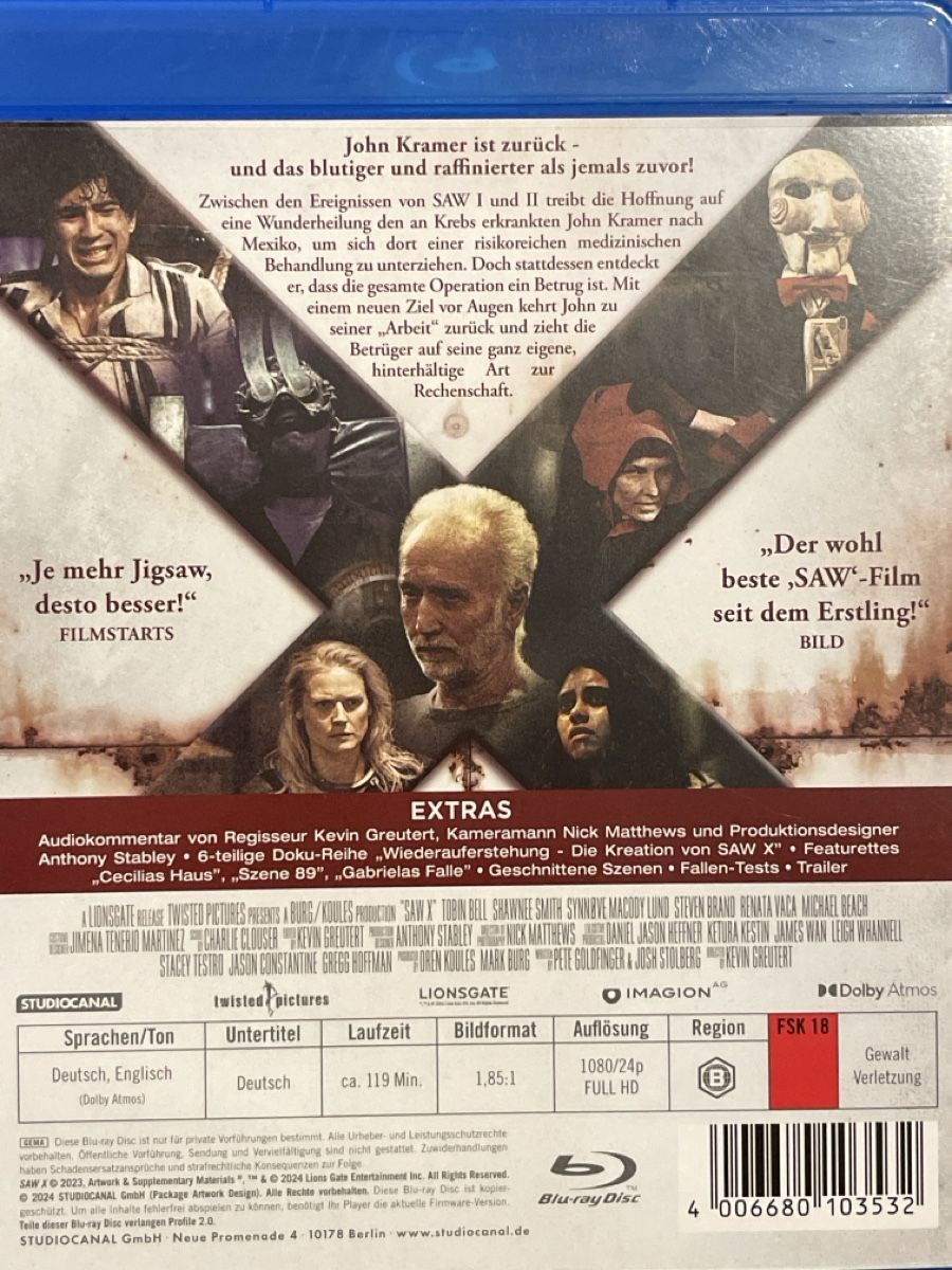 Tutti i DVDs: Saw X (2023) – Nuovo (secondo la descrizione) da Waldenburg venduto da Gonzo8 1