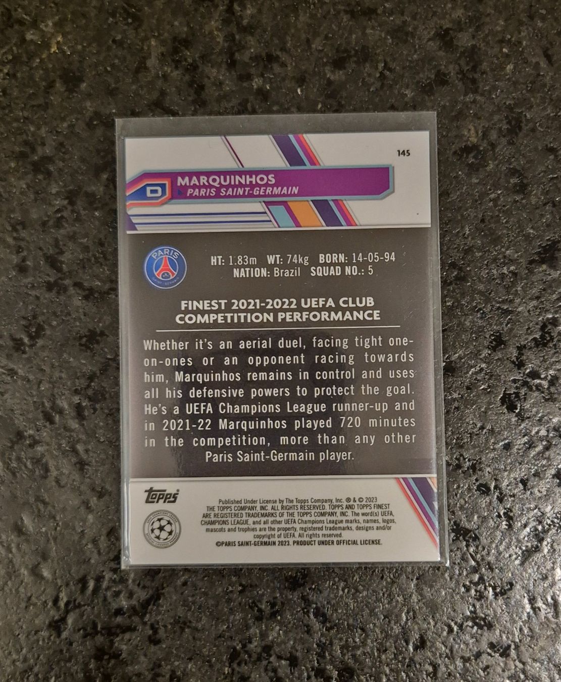 Topps Carte collezionabili: Marquinhos /99 - PSG - Topps – Nuovo (secondo la descrizione) da Burg AG venduto da Danoe 1