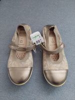Neu!Geox Mädchenschuhe Gr. 32 Ballerinas Gold Leder/Stoff