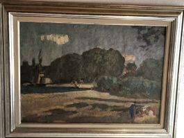 Paul Burckhardt. „ Sommer am Rheinufer“
