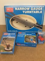 4 x Peco O Scale (1:48) Turntable Drehscheibe, Motor, Kran
