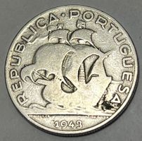 5 Escudos - Zweite Republik - Portugal - 1943 (Silber)