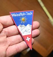 VINTAGE Badge WEISSFLUH JOCH -ST. GALLER STICKEREI blau