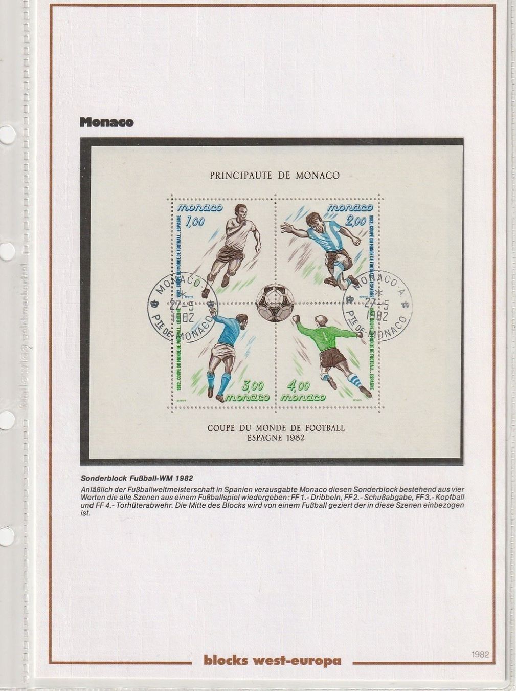 Tutti i francobolli: 17x Sonderblöcke MONACO 1980 - 1989 – Usato da Aarburg venduto da Aare10 4