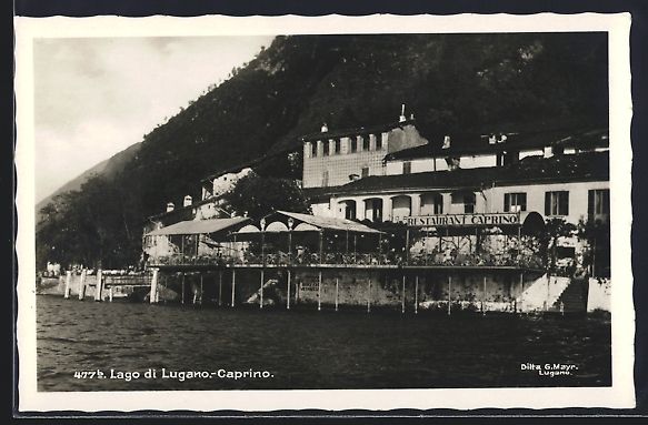 Cartoline postali: Caprino /Lago di Lugano, Restaurant Capr – Usato da Berlin venduto da bartko-reher