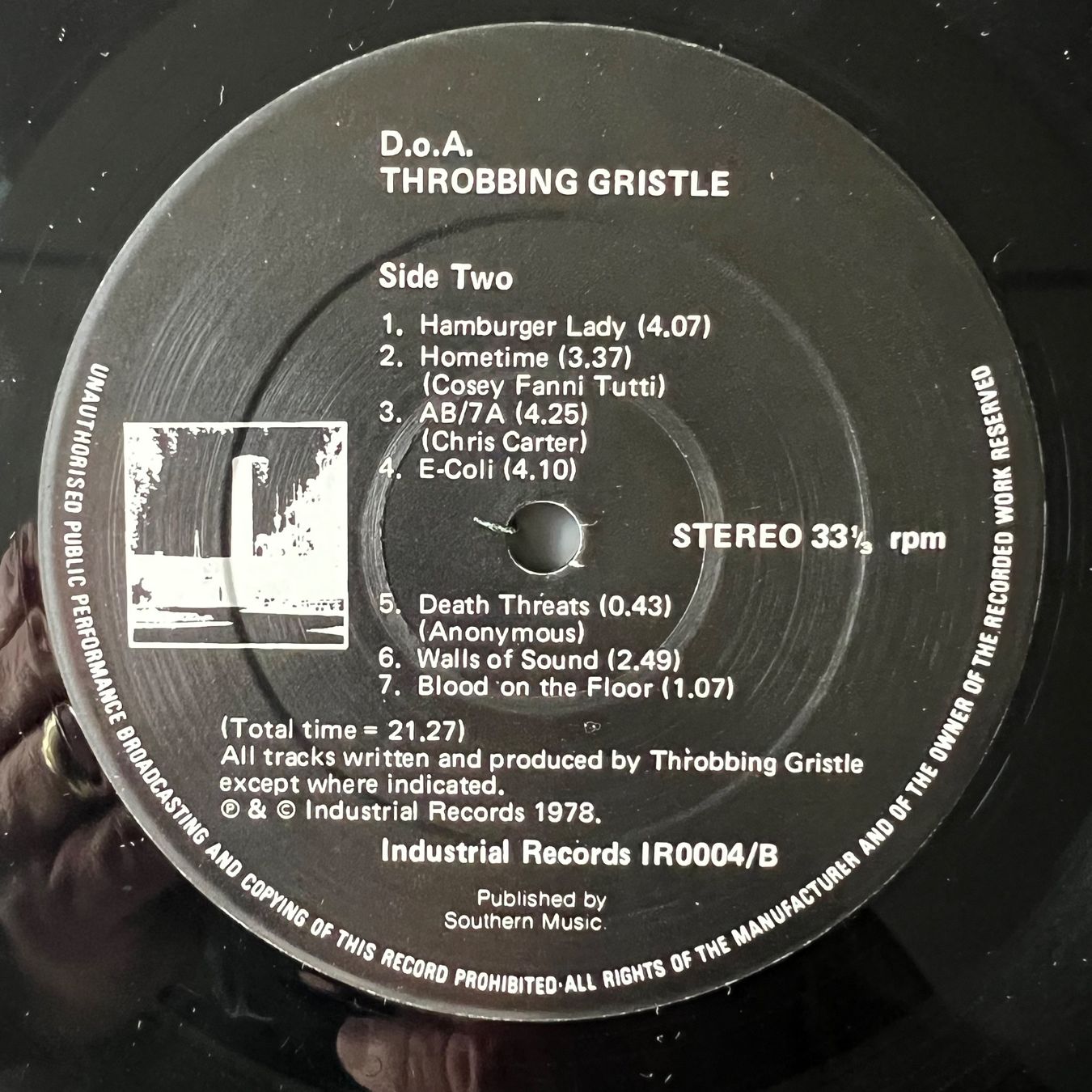 Schallplatten: Throbbing Gristle - D.o.A The Third And Final Report / 1. UK – Gebraucht aus Gais von soundcave57 2