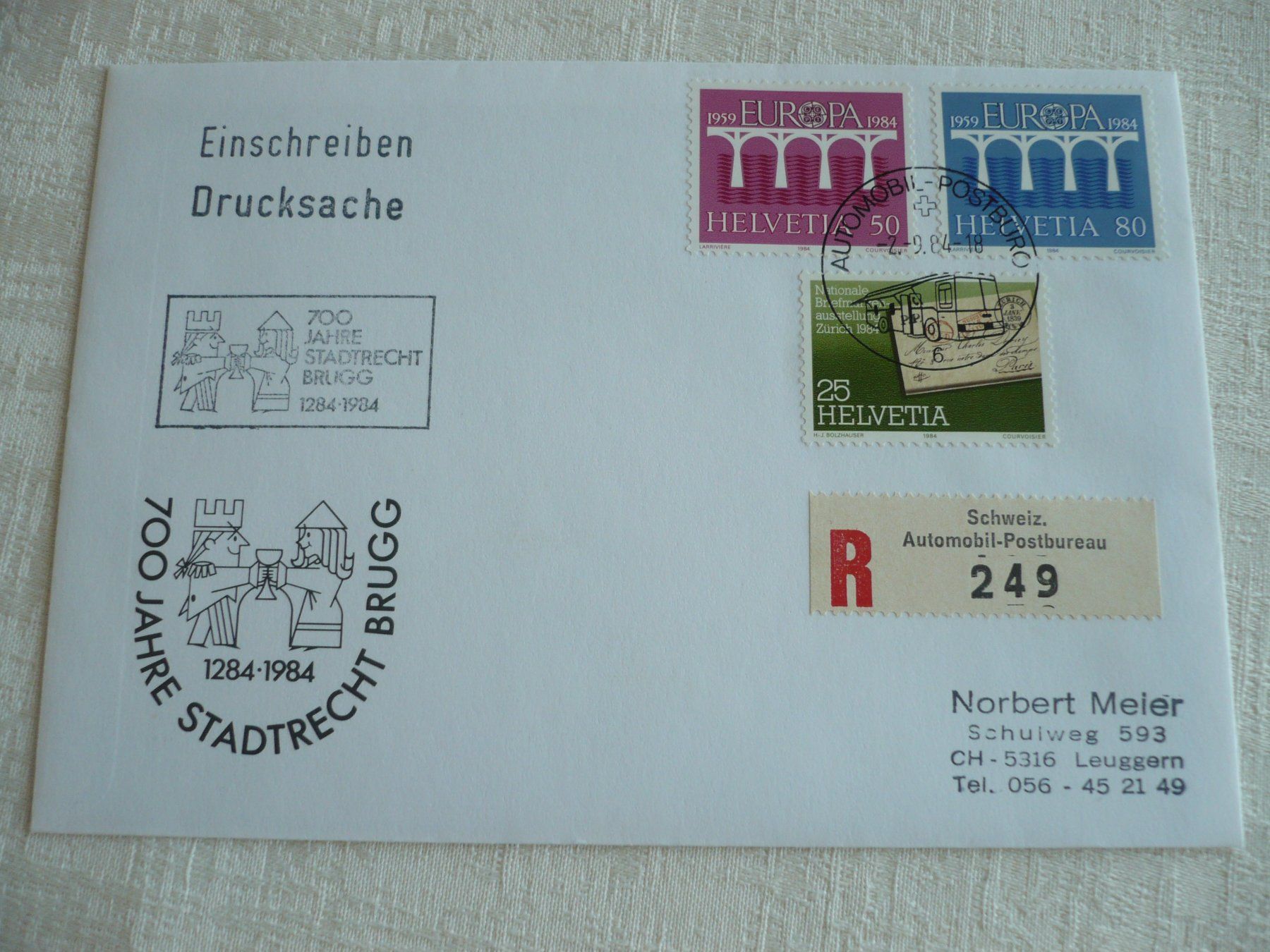 Tutti i francobolli: 1984 700 Jahre Stadtrecht, Brugg – Usato da Zürich venduto da saltandpepper008