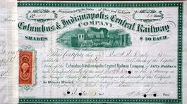 Columbus & Indianapolis Central Railway Company - 1866