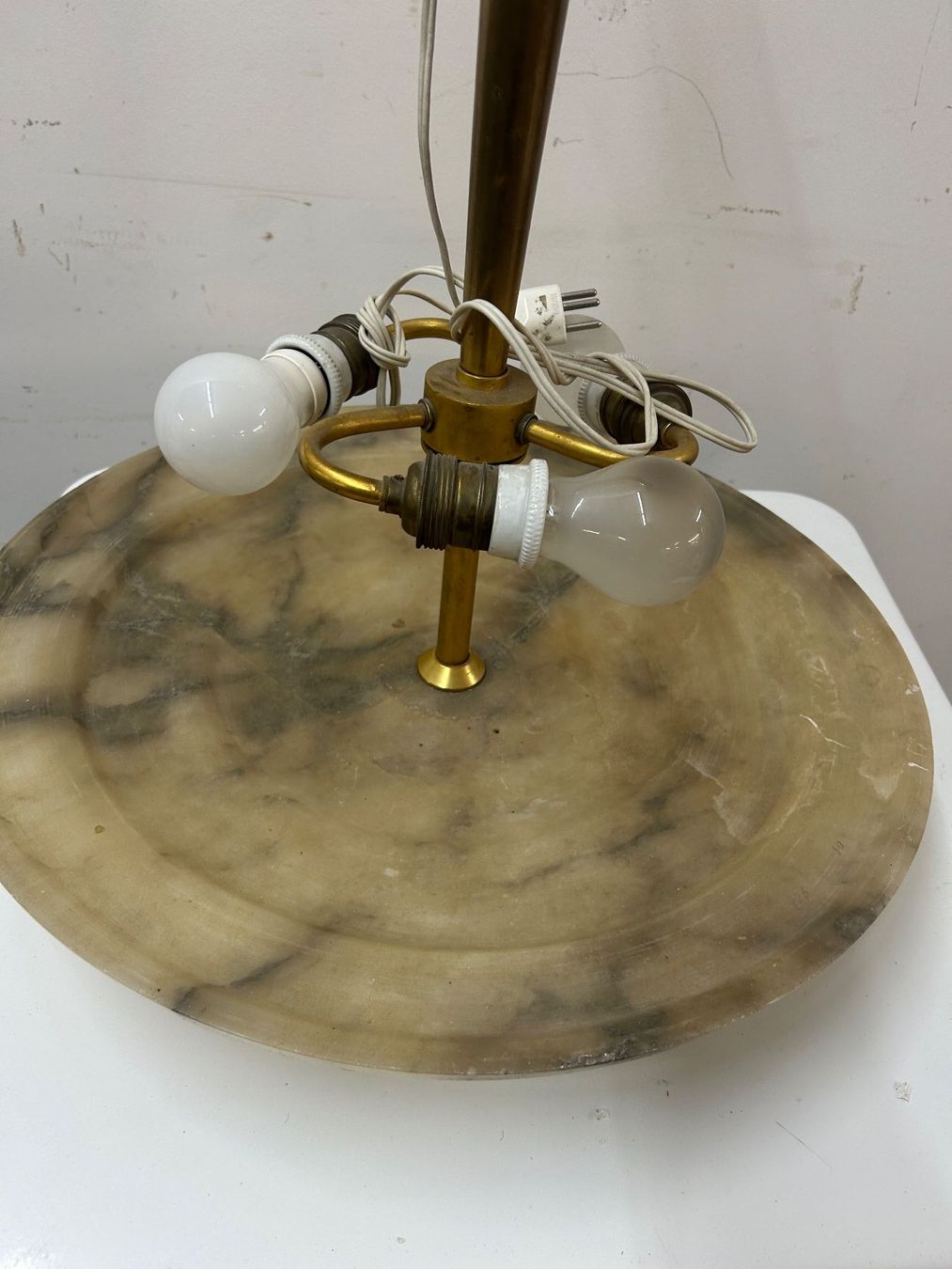 Lampadari & plafoniere: Designer Deckenlampe Messing Alabasterschirm ca. um 1920 – Usato da Zürich venduto da Levelart 7