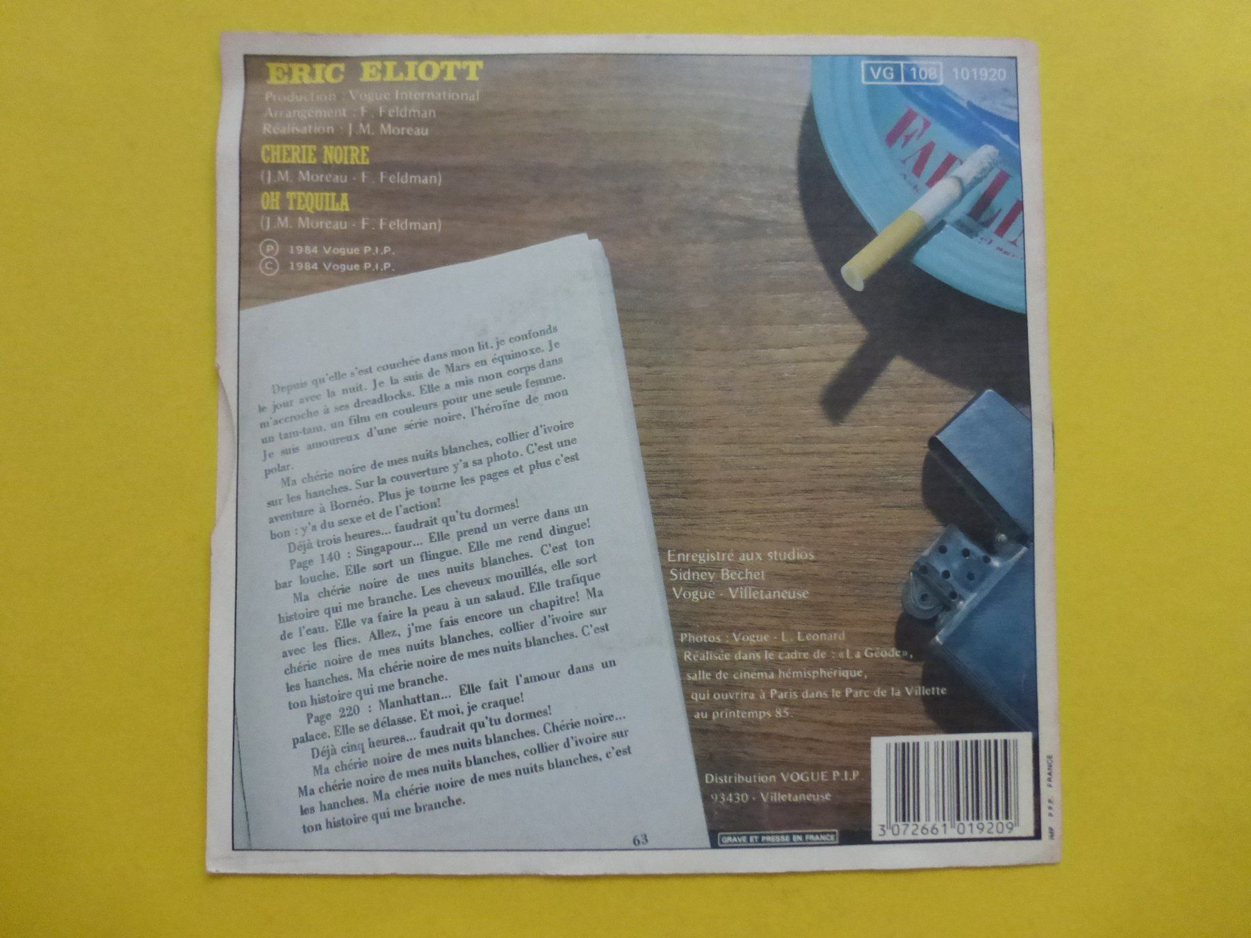 Schallplatten: Eric Eliott – Chérie Noire / Oh Tequila – Gebraucht aus Zürich von Swiss57 1