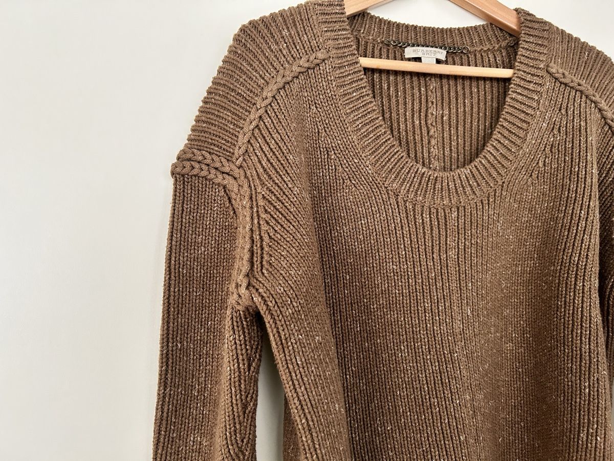 Burberry Maglioni & Felpe: Burberry Brit Wollpullover Grobstrick Gr. M braun – Nuovo (secondo la descrizione) da Rupperswil venduto da Birke11 4