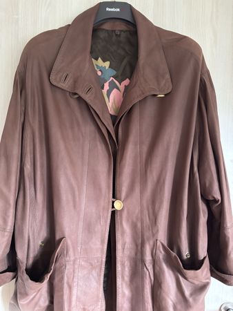 Cognacfarbene Ziegenlederjacke Grösse L
