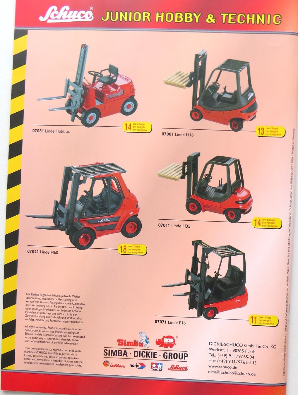 Schuco Modellini d'auto: Schuco Junior Katalog von 2004 – Nuovo (secondo la descrizione) da Ettingen venduto da campione_1