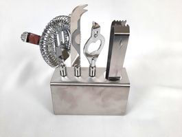 Cocktail-Set, 4-teilig inkl. Halterung
