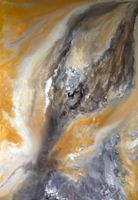 POSITIFF ART: XL Neu Abstraktes Gemälde Malerei Bild KHAKI