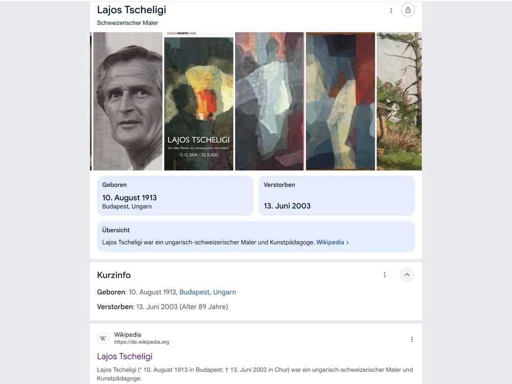 Gemälde: Original von Lajos Tschelgi – Gebraucht aus Zürich von tan_go 4