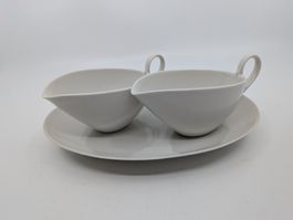 KPM Berlin Platte mit 2 Saucièren