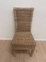 Vintage Landhaus Rattan Stuhl aus Korbgeflecht