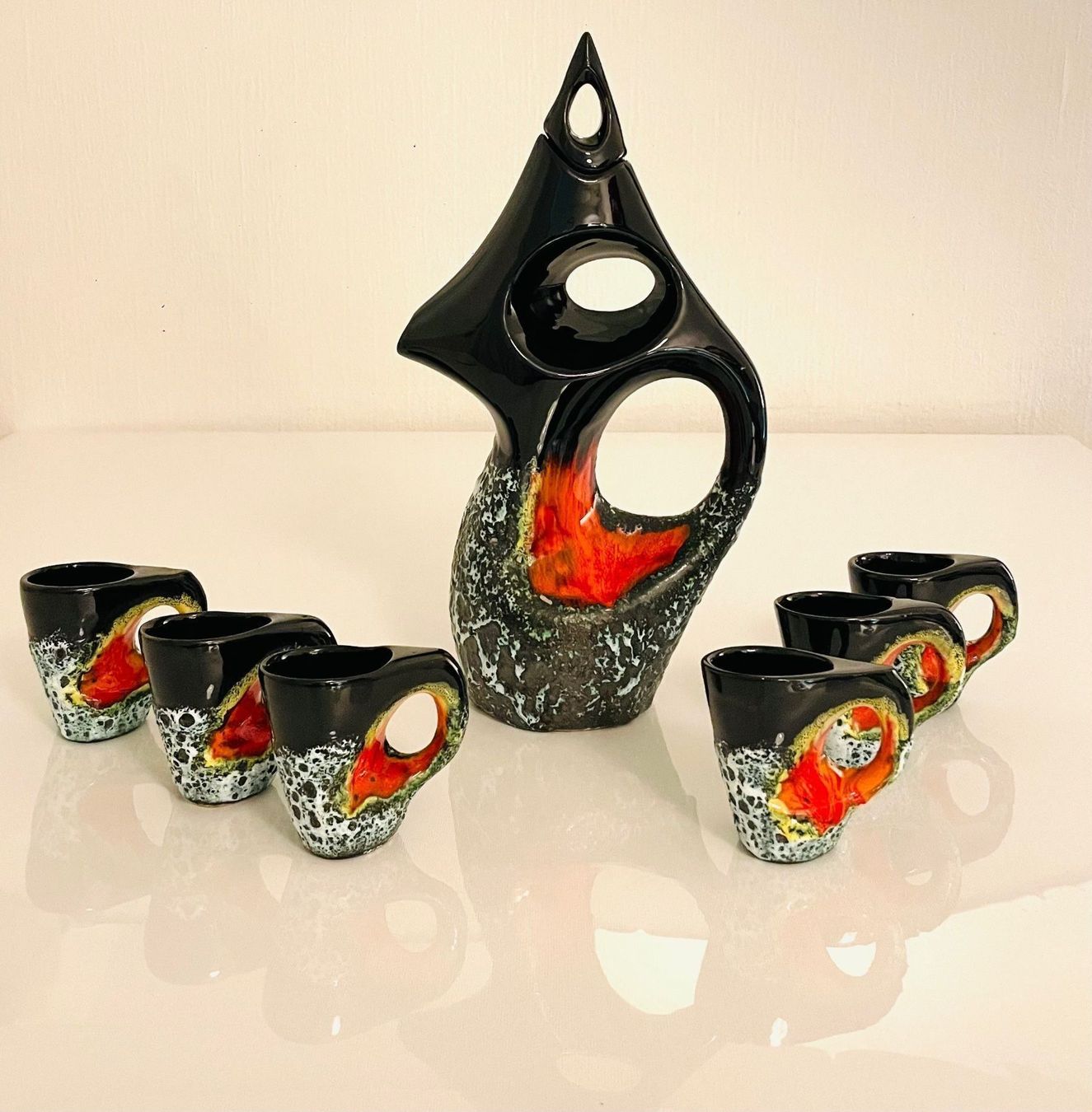 Tazze: Vallauris service a café design 6 tasses – Usato da Nyon venduto da stylevintage79