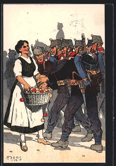Photos, Lettres & Cartes p.: Carl Moos: Bäuerin versorgt schweizer S – D'occasion à Berlin par bartko-reher