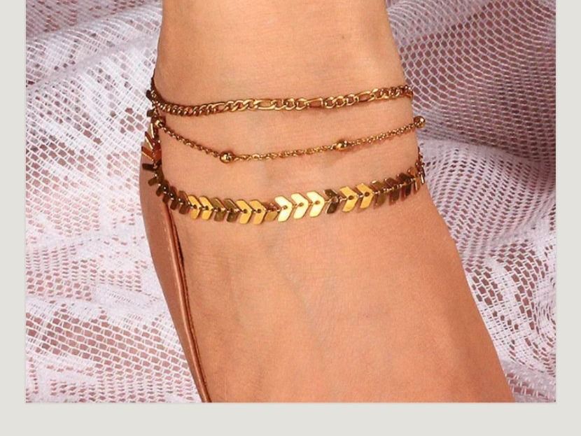 Catenine: Fusskette gold – Nuovo e nell'imballaggio originale da Zürich venduto da Schnaeppchen_for_her