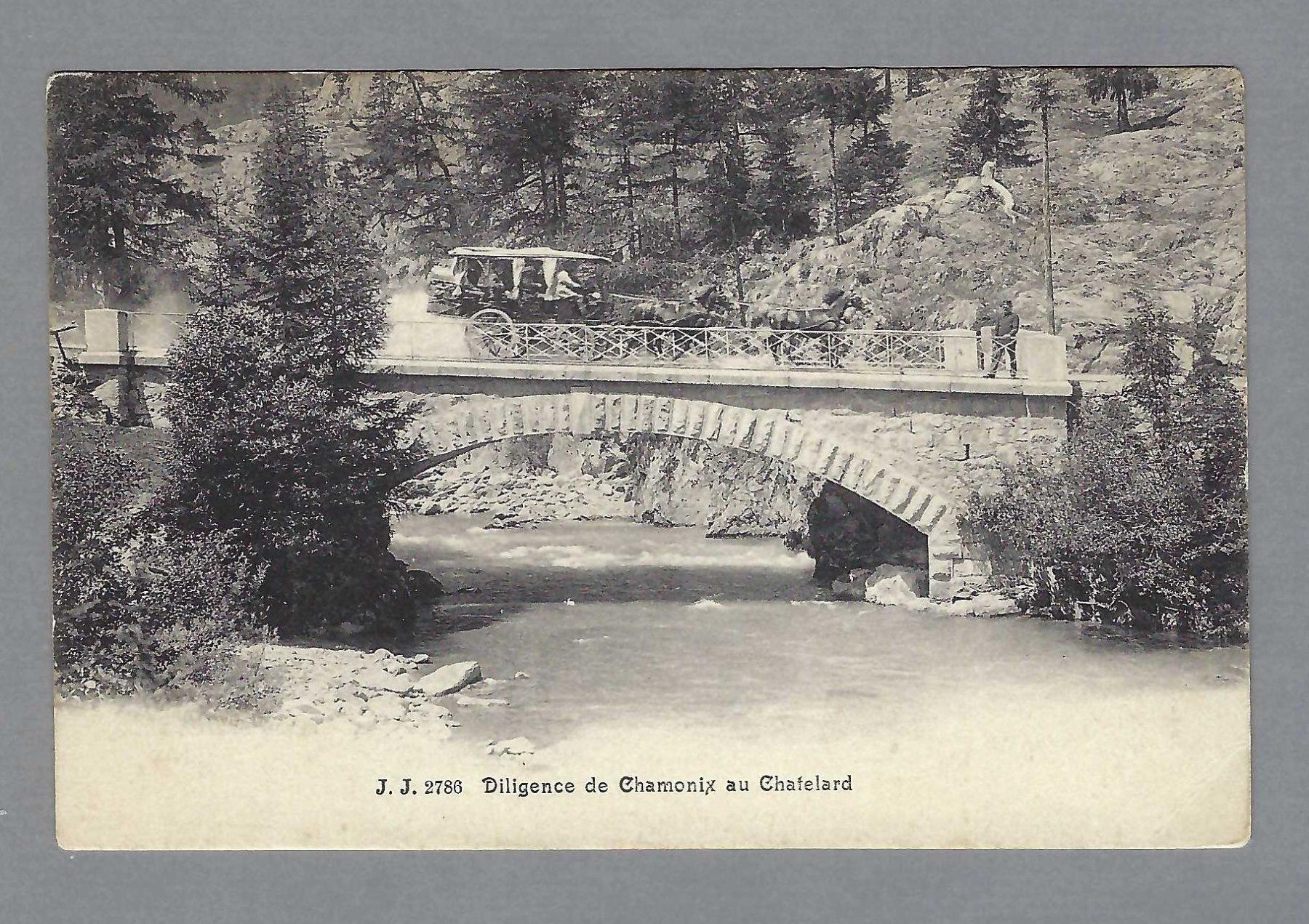 Ansichtskarten: 1907, CHAMONIX-CHÂTELARD, DILIGENCE (CAR POSTAL), RARE – Gebraucht aus Pura von ulisse1957
