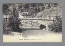 1907, CHAMONIX-CHÂTELARD, DILIGENCE (CAR POSTAL), RARE