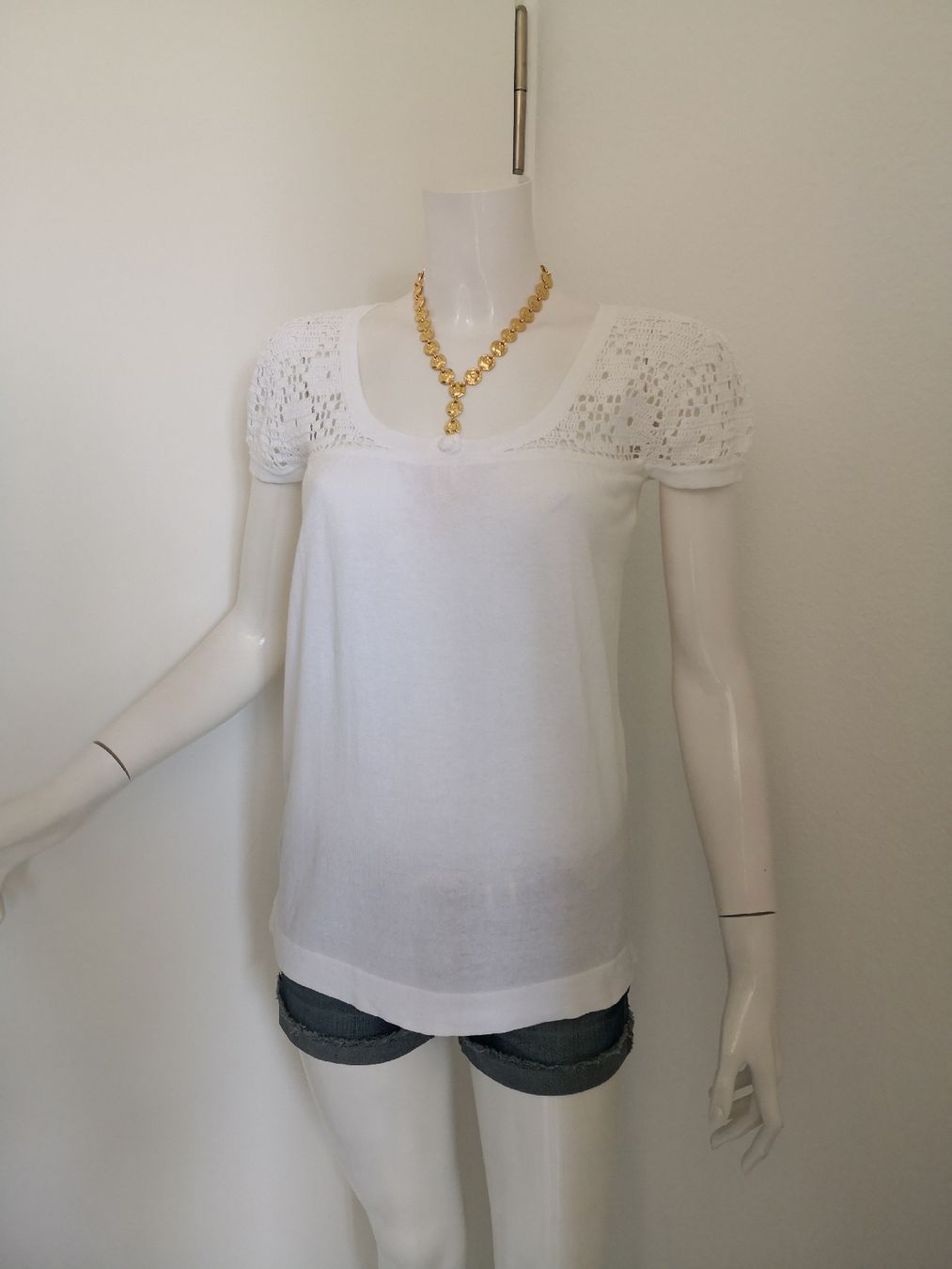 Mango Top: 🤩MANGO STRICK-HÄKEL-TOP WEISS – Nuovo (secondo la descrizione) da Olten venduto da Naja-Twins-Twins 8