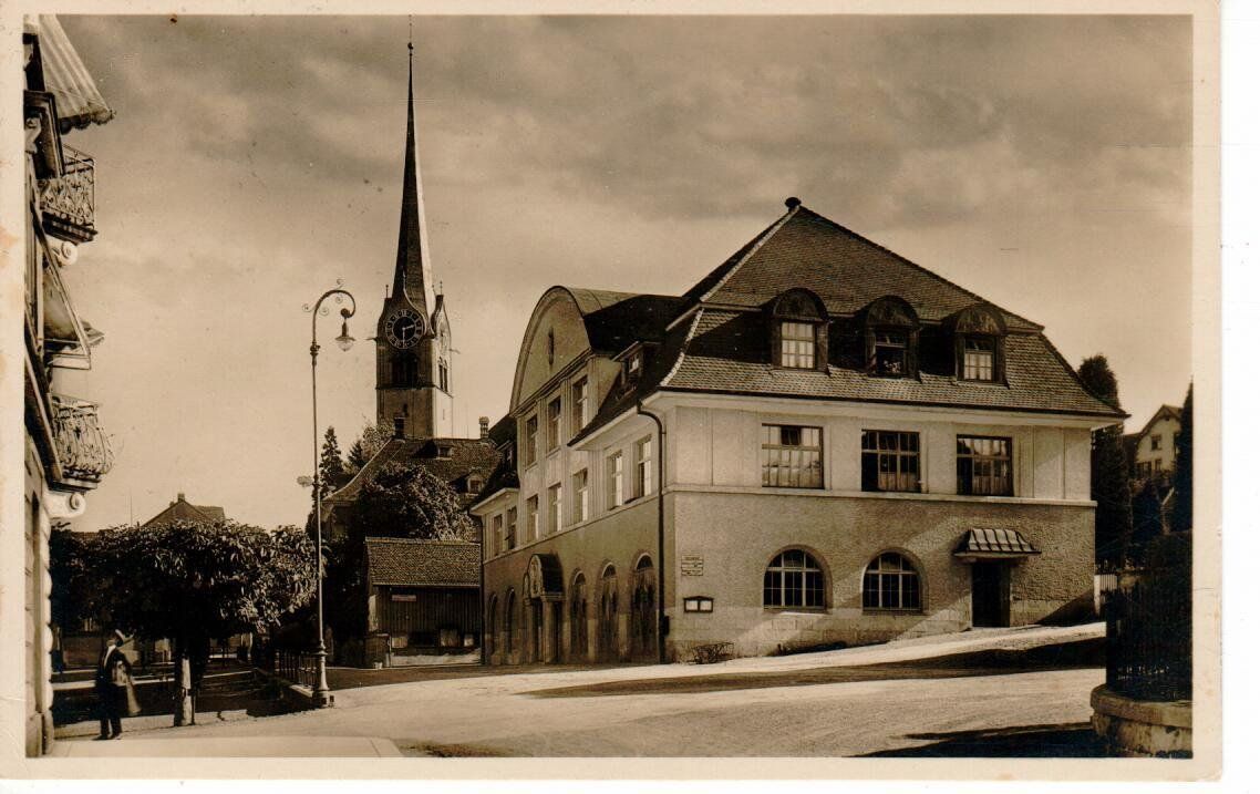 Ansichtskarten: Horgen mit Gemeindehaus 1944 – Gebraucht aus Wolhusen von Curver9