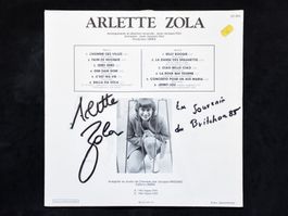 Arlette Zola - Disque vinyle signé