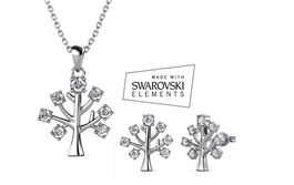 Set Ohrringe/Kette  mit Swarovski Elements