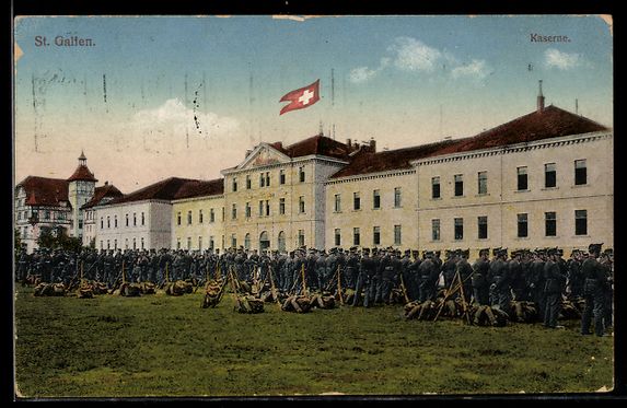 Cartes postales: AK St. Gallen, Kaserne – D'occasion à Berlin par bartko-reher