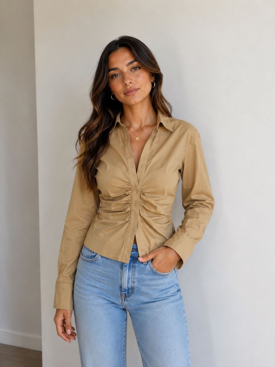 Blusen: BEIGE DAMENBLUSE GR. 36 – Gebraucht aus Winterthur von fij_f65r
